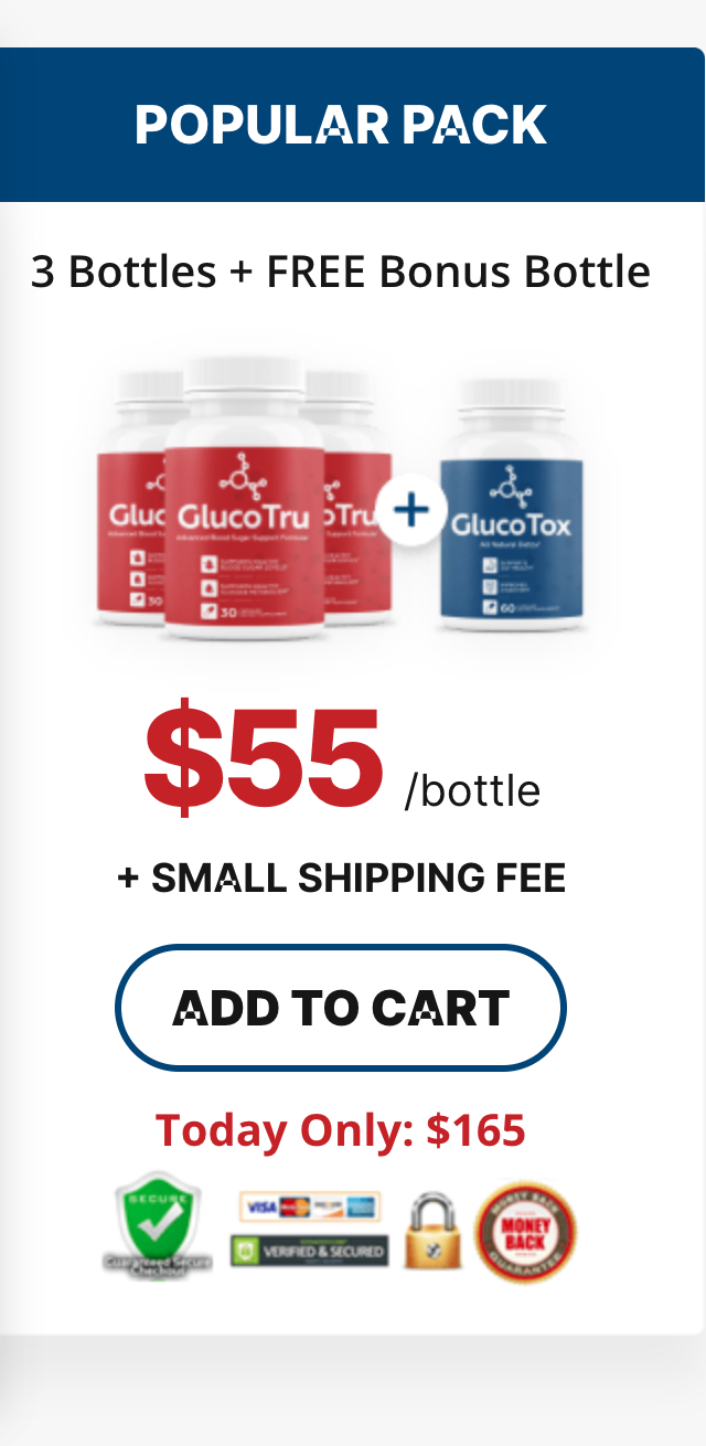 GlucoTru - 3 bottles