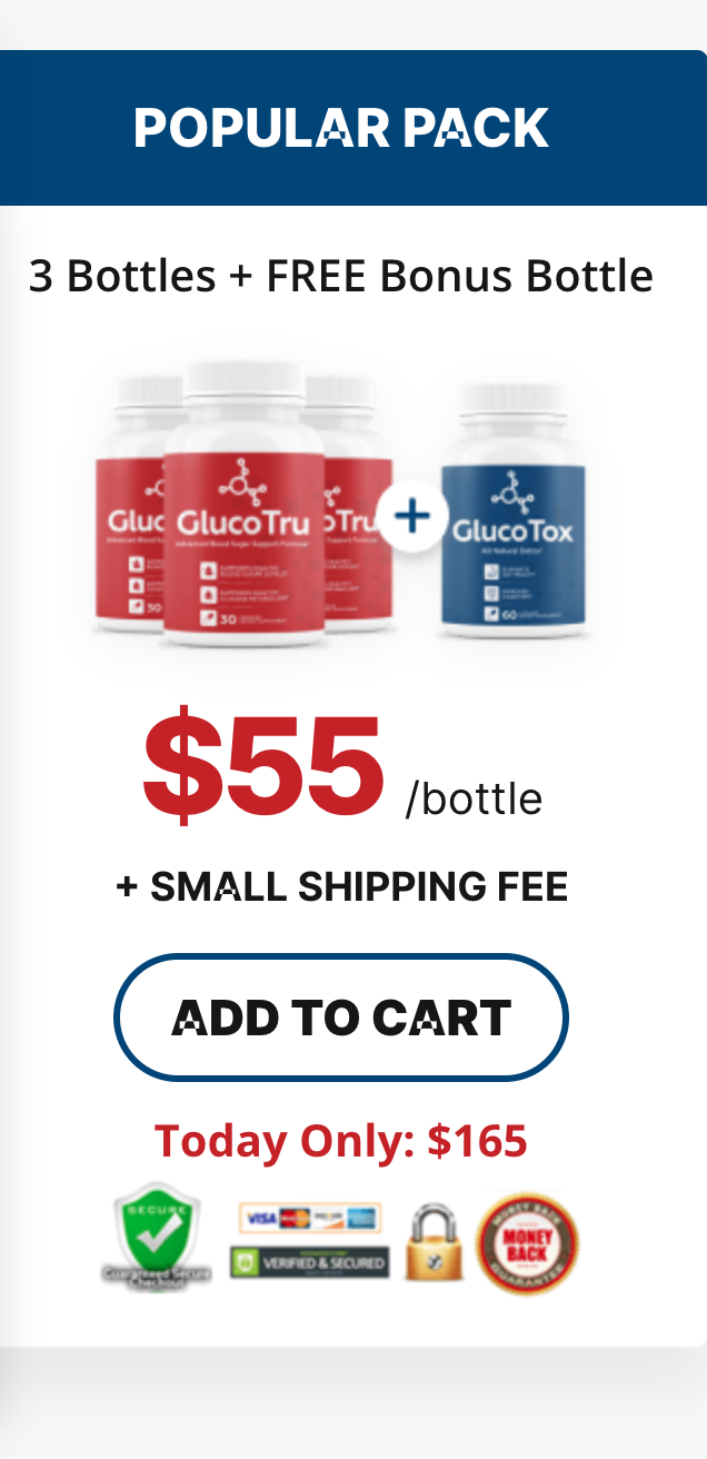 GlucoTru - 3 bottles